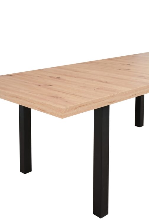 Stół Modena 6 92x160-240 cm | Rozkładany do 240 cm z pogrubianym blatem i drewnianymi nogami - obrazek 2