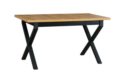 Stół IKON 1 80x140–180 cm | Rozkładany stół loftowy z metalowymi nogami i grubym blatem - obrazek 3