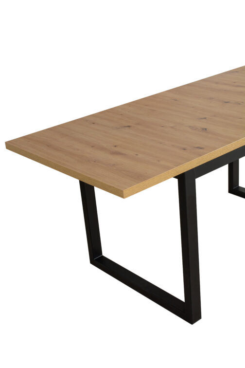 Stół IKON 3L 92x160–240 cm | Duży rozkładany stół loftowy z metalowymi nogami - obrazek 4