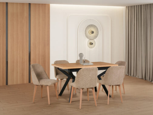 Stół IKON 4 80x140–180 cm | Nowoczesny stół z metalowymi nogami i funkcją rozkładania - obrazek 2