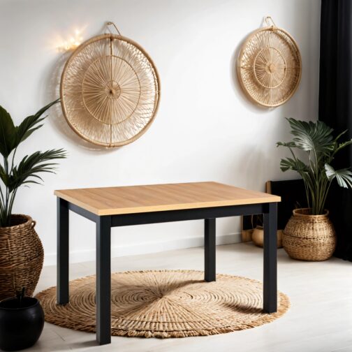 Stół MAX 5 120x80 cm | Rozkładany stół kuchenny z drewnianymi nogami i laminowanym blatem - obrazek 3