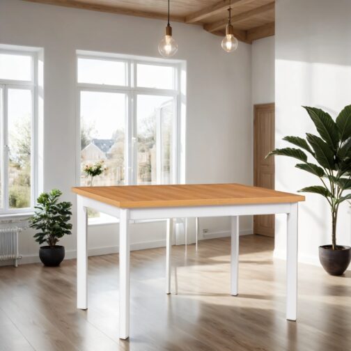 Stół MAX 5P 120x80 cm | Rozkładany stół kuchenny z blatem laminowanym i drewnianymi nogami - obrazek 8