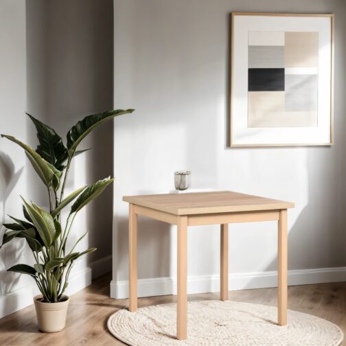 Stół MAX 9 80x80 cm | Nowoczesny stół z drewnianymi nogami i laminowanym blatem - obrazek 3