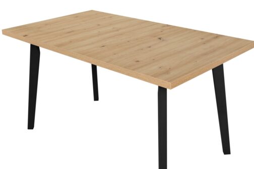 Stół OSLO 5 140x80 cm | Rozkładany stół laminowany z drewnianymi nogami - obrazek 4