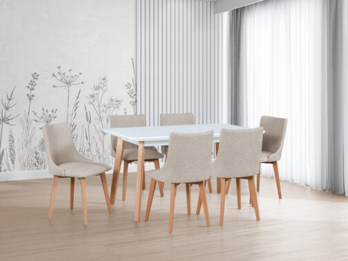 Stół OSLO 7 80x140-180 cm | Nowoczesny stół rozkładany z blatem MDF lakierowanym - obrazek 6