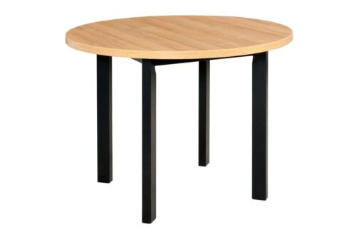 Stół PIOLI 2 100 cm okrągły | Laminowany blat i drewniane nogi - obrazek 3