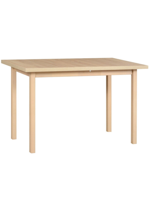 Stół MAX 10 120x70 cm | Rozkładany stół z drewnianymi nogami i laminowanym blatem