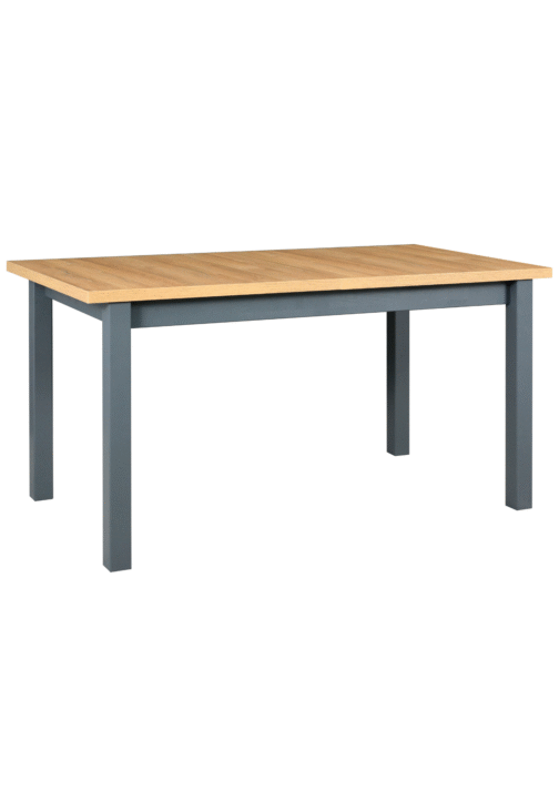 Stół Modena 1 140x80 cm | Rozkładany stół z drewnianymi nogami i laminowanym blatem