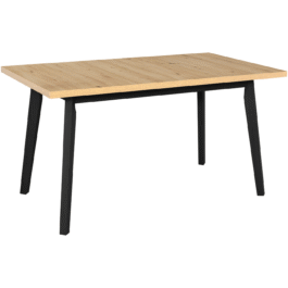 Stół OSLO 5 140x80 cm | Rozkładany stół laminowany z drewnianymi nogami