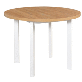 Stół PIOLI 2 100 cm okrągły | Laminowany blat i drewniane nogi