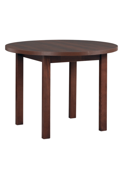 Stół PIOLI 2L 100–130 cm okrągły rozkładany | Blat laminowany, nogi drewniane
