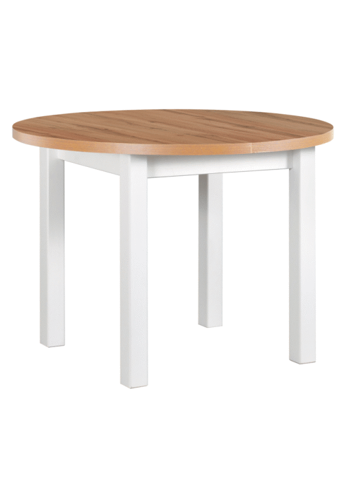 Stół PIOLI 4 100–180 cm okrągły rozkładany | Blat laminowany, nogi drewniane
