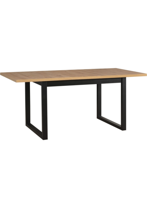 Stół IKON 3L 92x160–240 cm | Duży rozkładany stół loftowy z metalowymi nogami