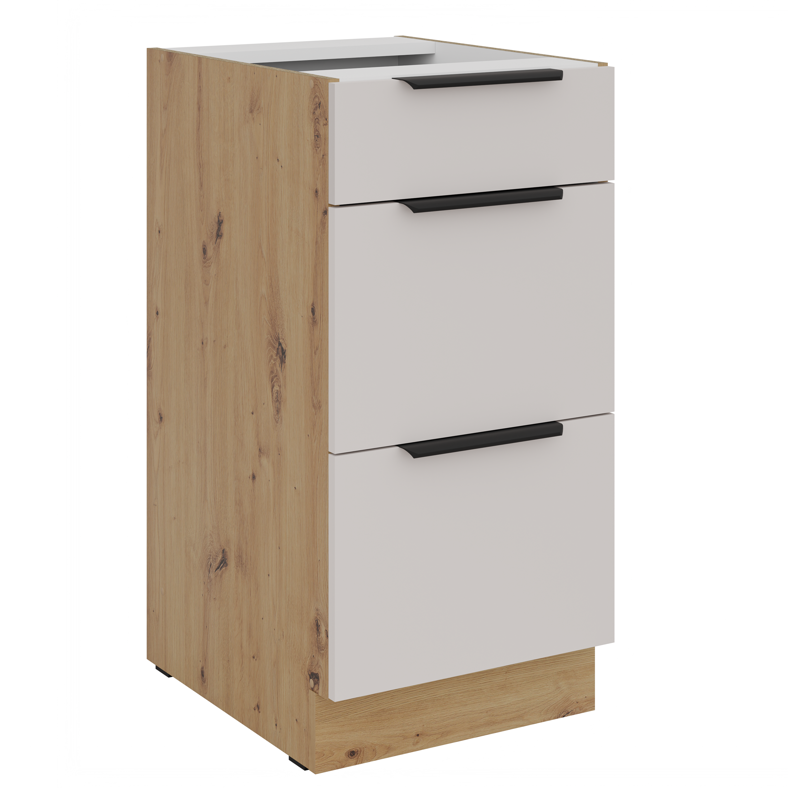 Szafka kuchenna dolna 40D 3S Premium Box SOLEA Kaszmir/Dąb Artisan