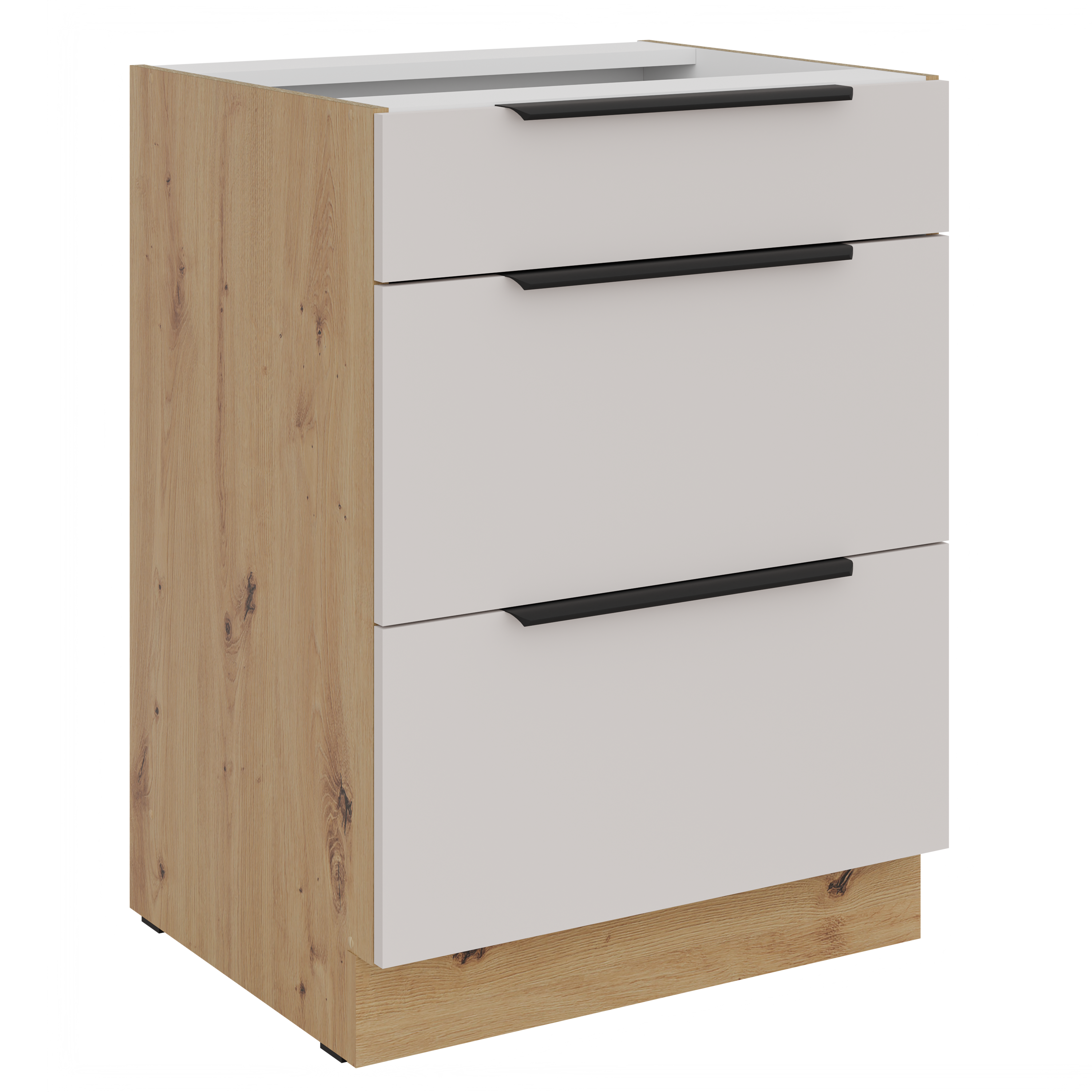 Szafka kuchenna dolna 60D 3S Premium Box SOLEA Kaszmir/Dąb Artisan