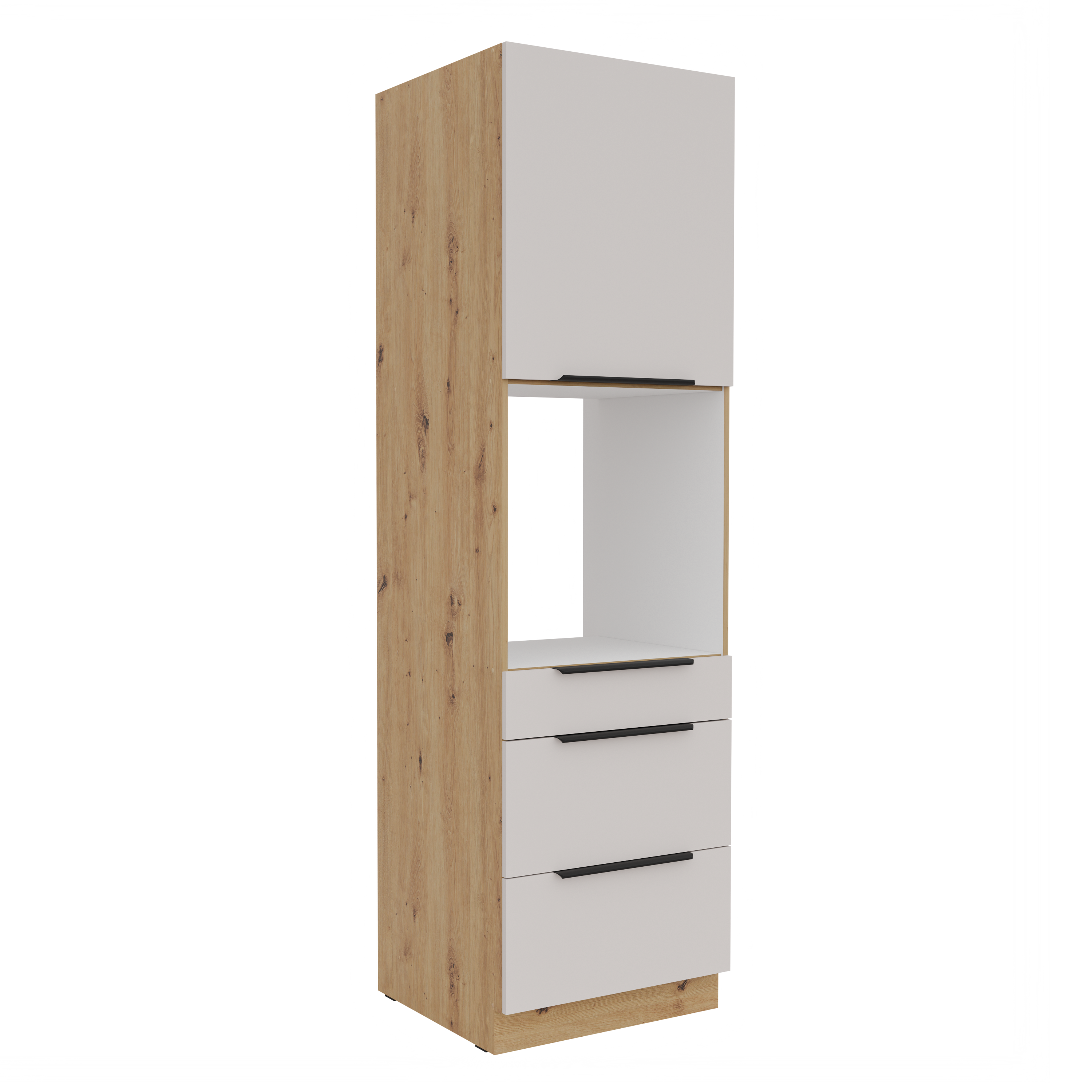 Szafka kuchenna dolna słupek pod piekarnik 60DPS-210 Premium Box SOLEA Kaszmir/Dąb Artisan