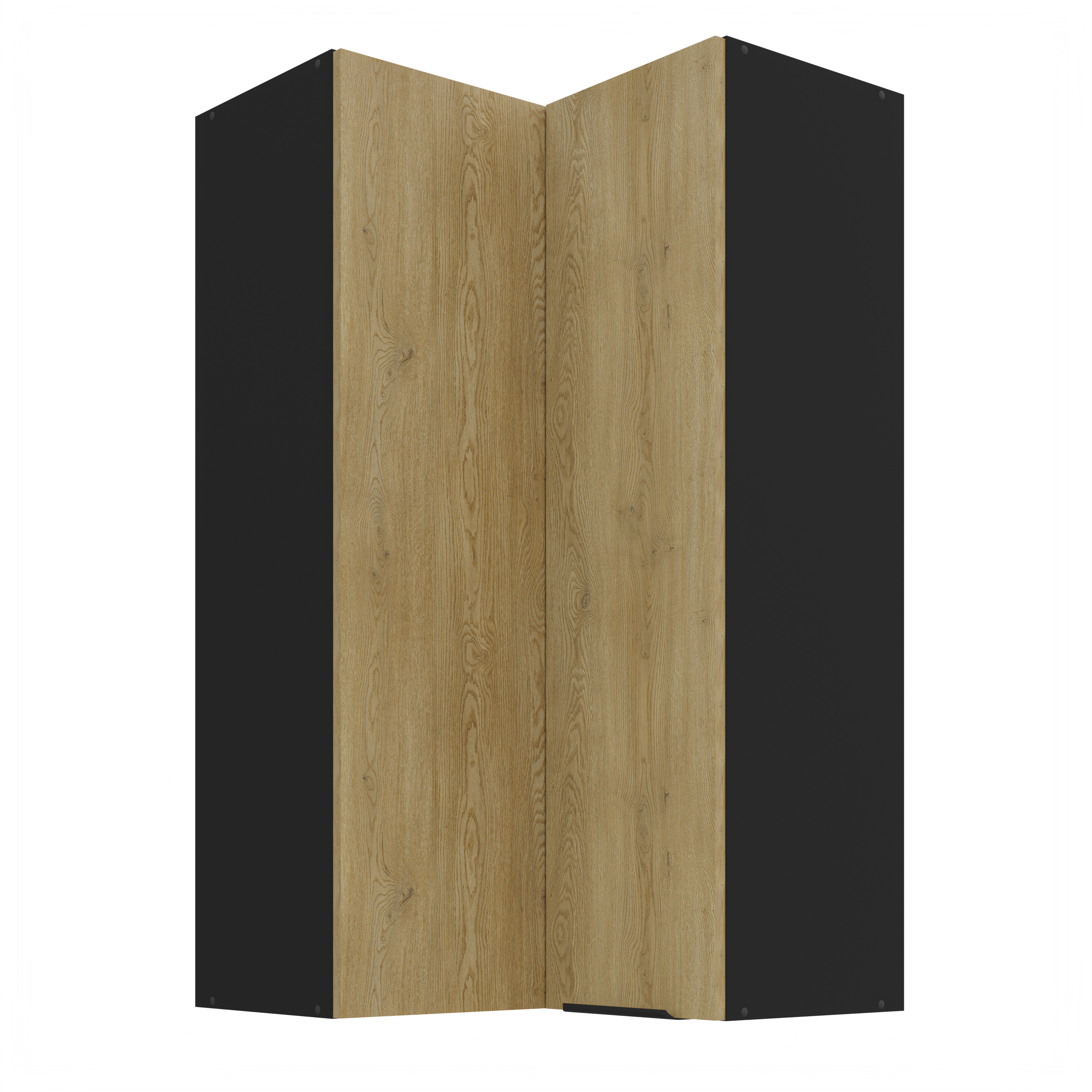 Szafka kuchenna górna narożna 60X60GN-108 2F (90) CREMONA BL Dąb Cremona/Czarny