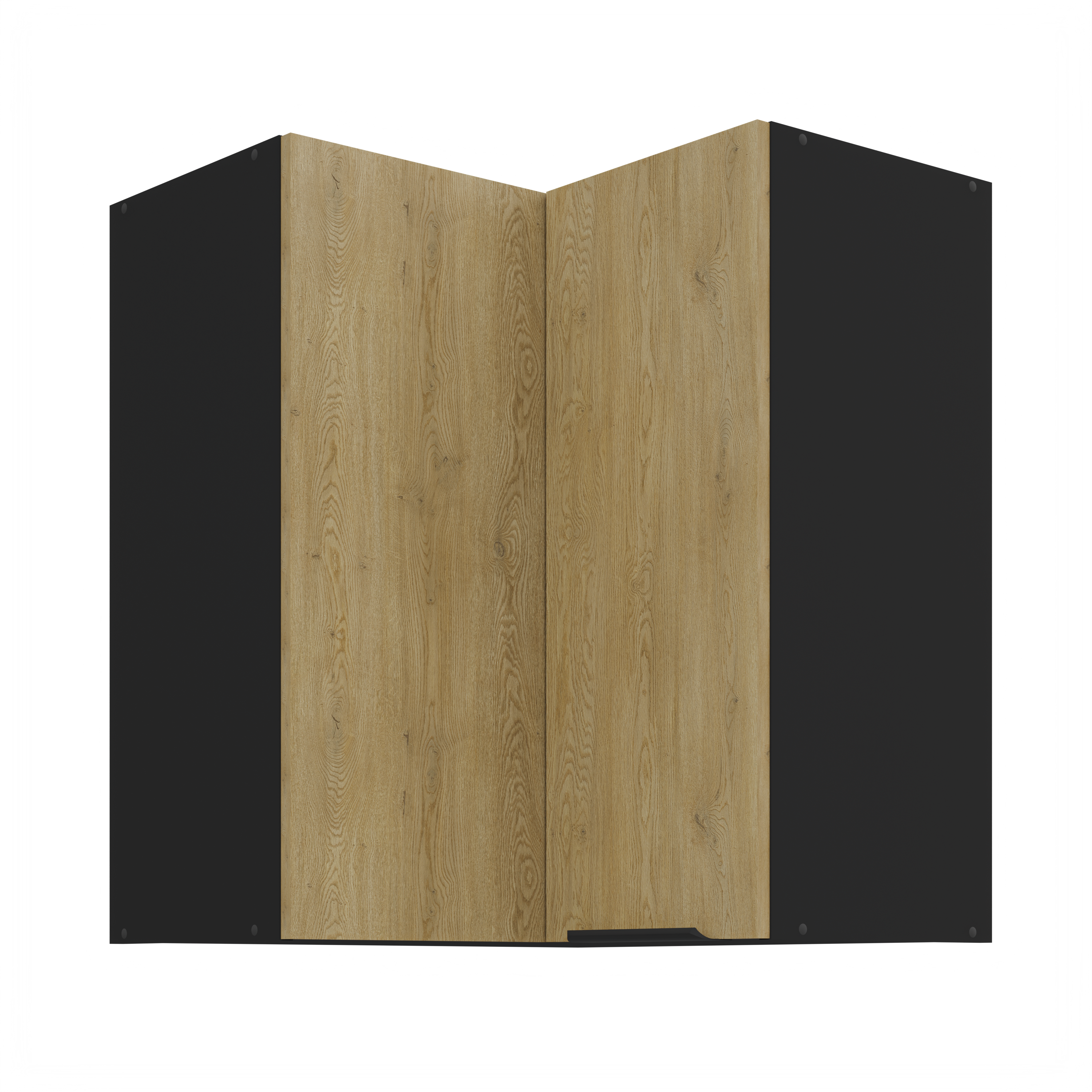 Szafka kuchenna górna narożna 60X60GN-72 2F (90) CREMONA BL Dąb Cremona/Czarny