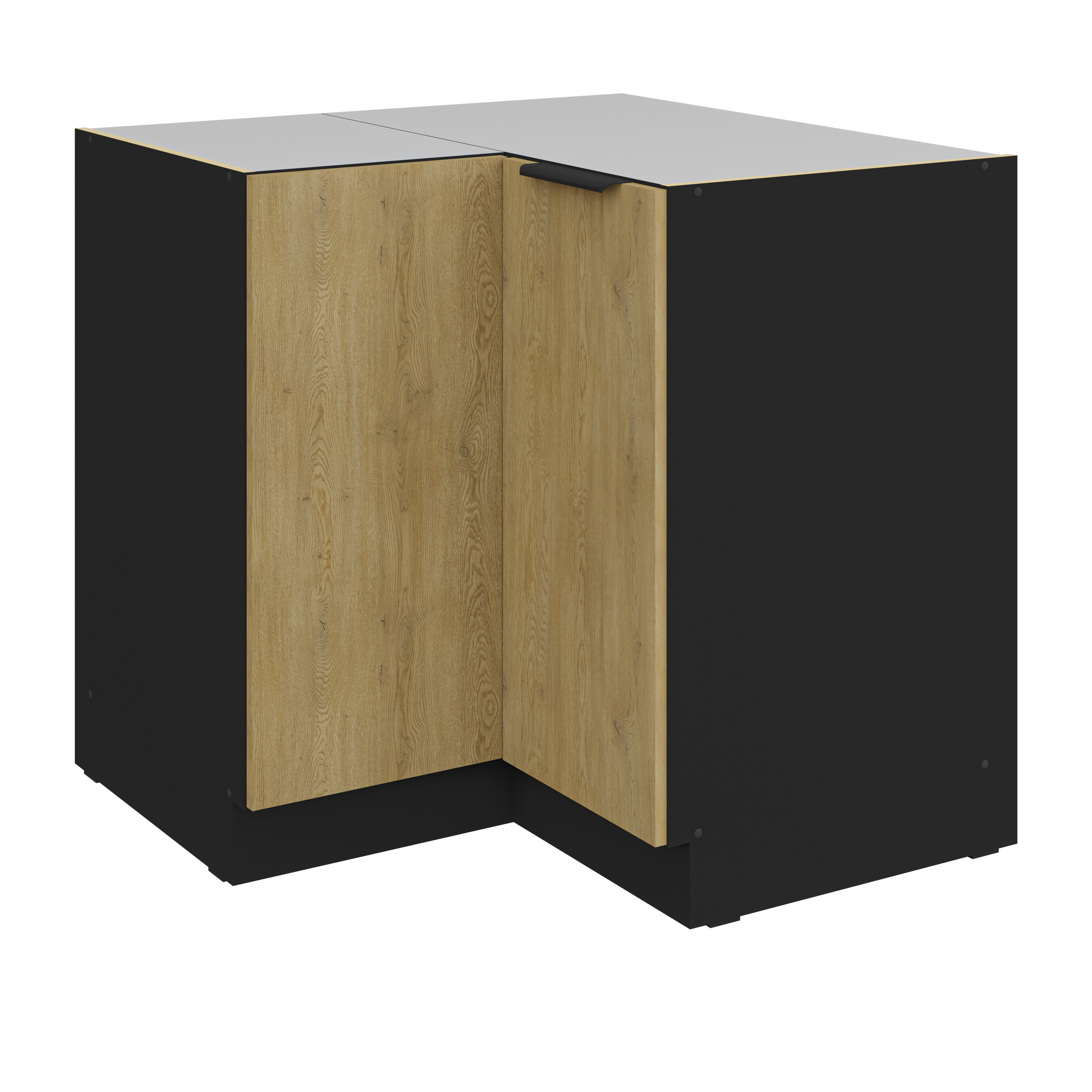 Szafka dolna narożna 90X90ND 2F CREMONA BL Dąb Cremona/Czarny