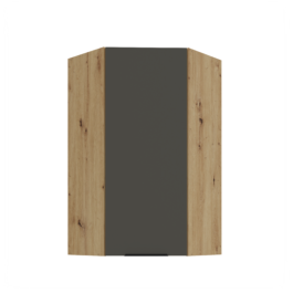 Szafka kuchenna górna narożna 60X60GN-108 1F (45) ARIA Grafit/Dąb Artisan