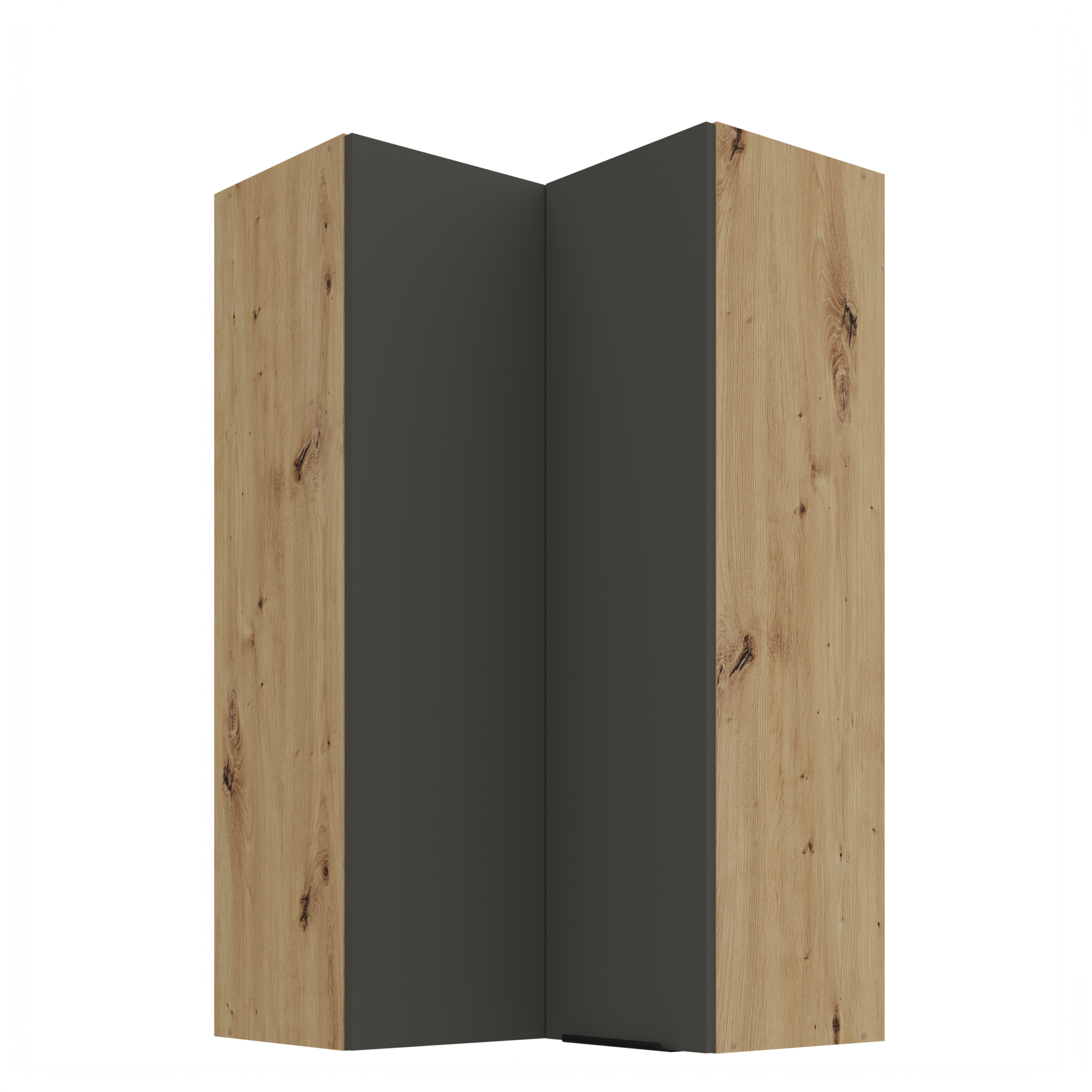 Szafka kuchenna górna narożna 60X60GN-108 2F (90) ARIA Grafit/Dąb Artisan