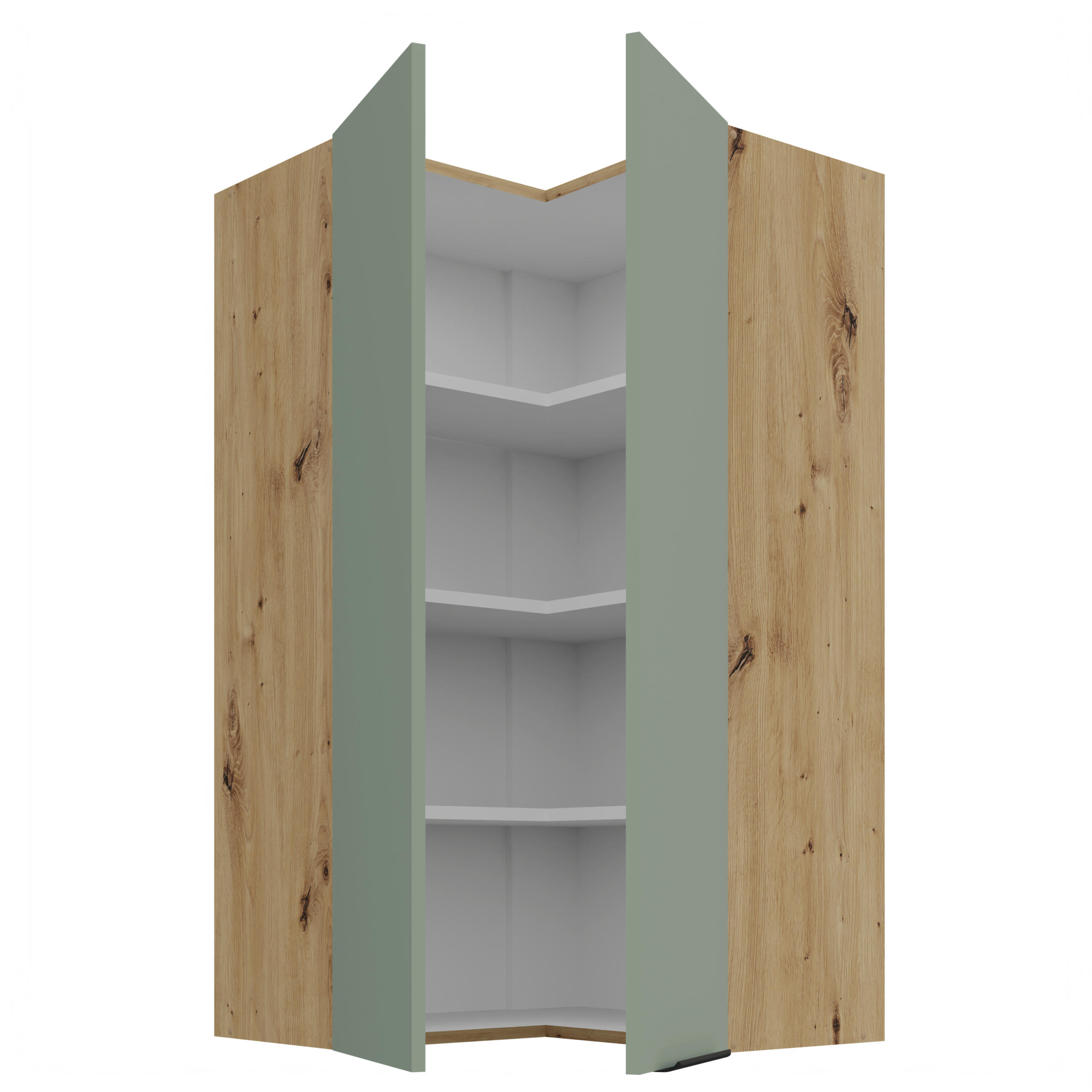 Szafka kuchenna górna narożna 60X60GN-108 2F (90) ARIA Aquamarine/Dąb Artisan - obrazek 2