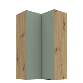 Szafka kuchenna górna narożna 60X60GN-108 2F (90) ARIA Aquamarine/Dąb Artisan