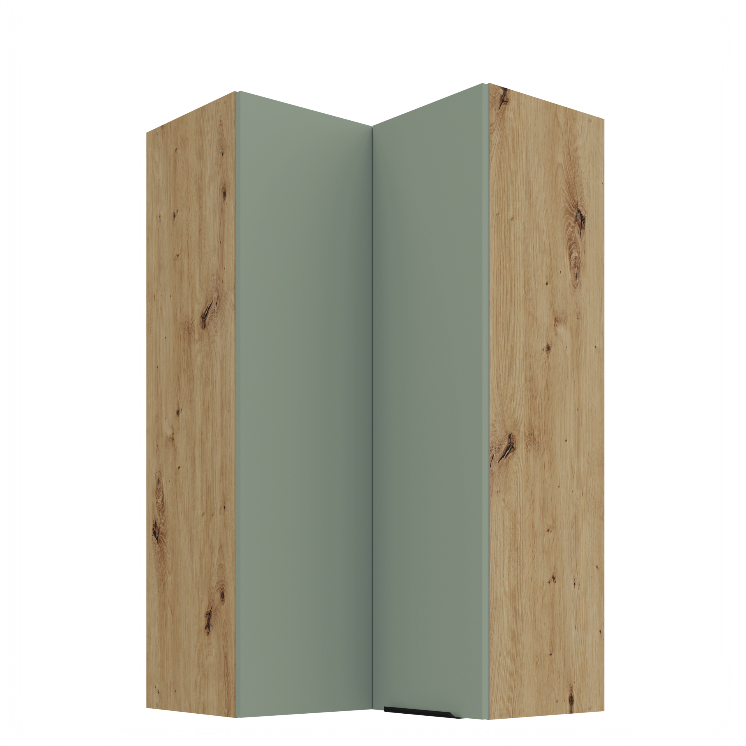 Szafka kuchenna górna narożna 60X60GN-108 2F (90) ARIA Aquamarine/Dąb Artisan