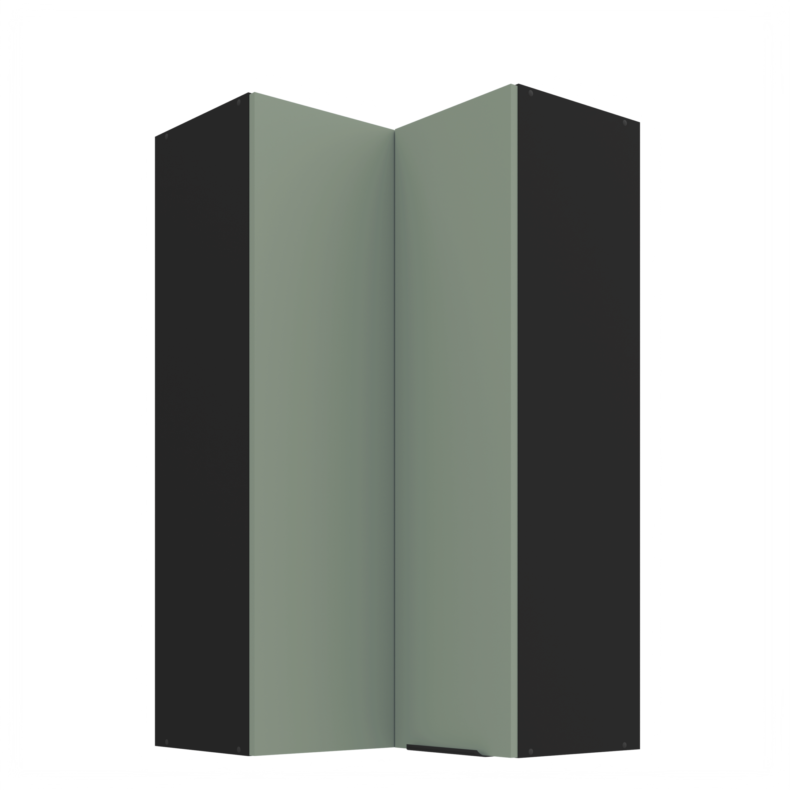 Szafka kuchenna górna narożna 60X60GN-108 2F (90) ARIA Aquamarine/Czarny