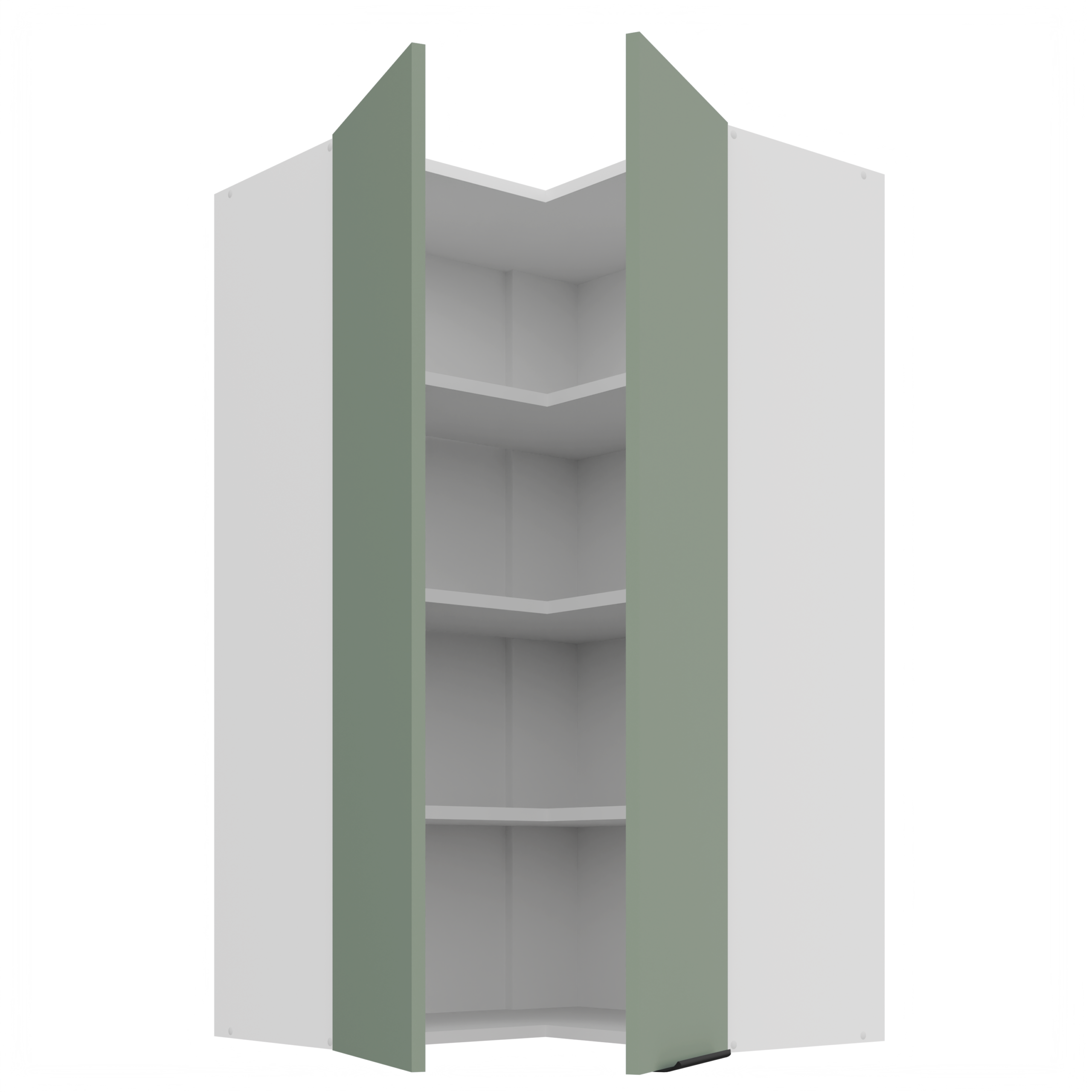 Szafka kuchenna górna narożna 60X60GN-108 2F (90) ARIA Aquamarine/Biały - obrazek 2