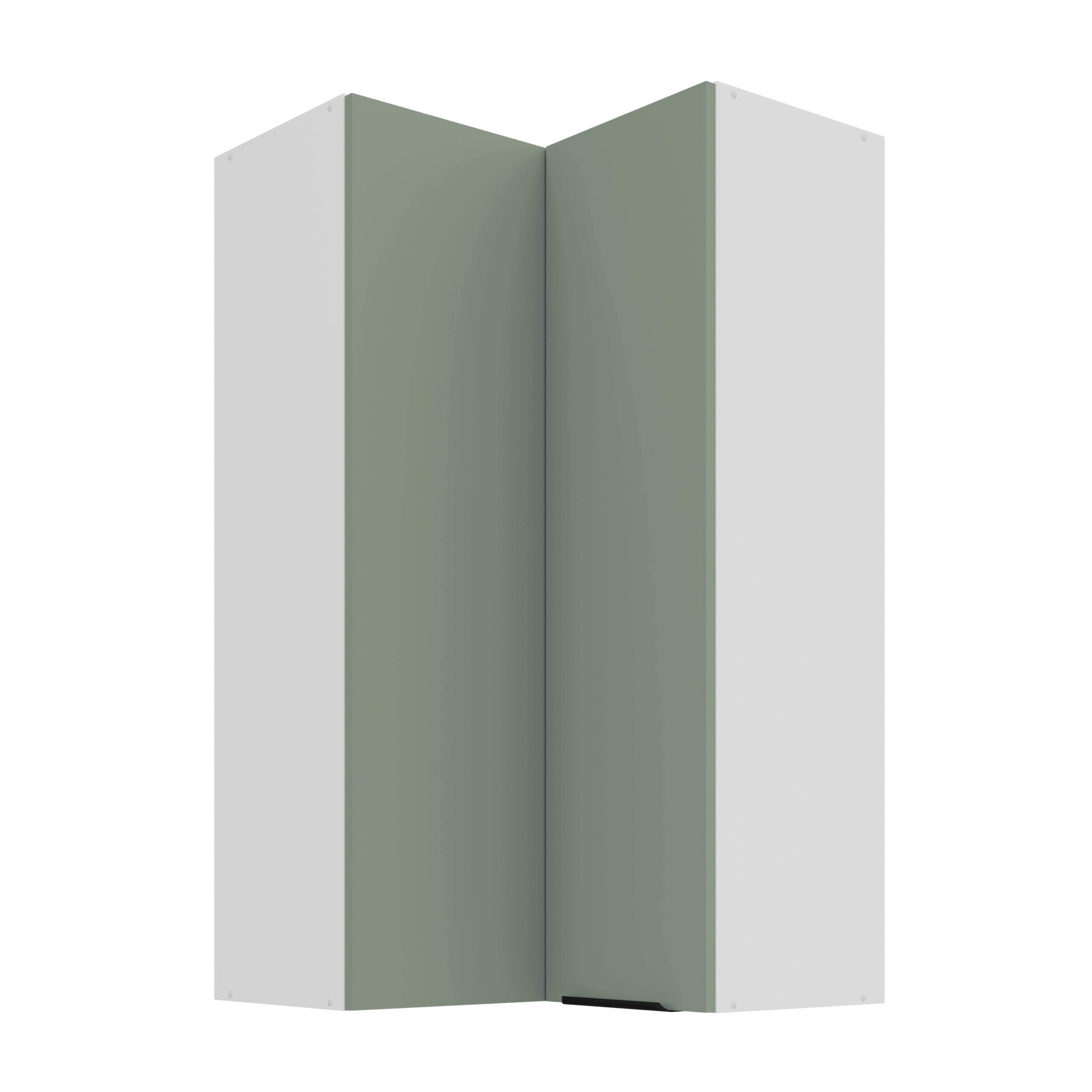 Szafka kuchenna górna narożna 60X60GN-108 2F (90) ARIA Aquamarine/Biały