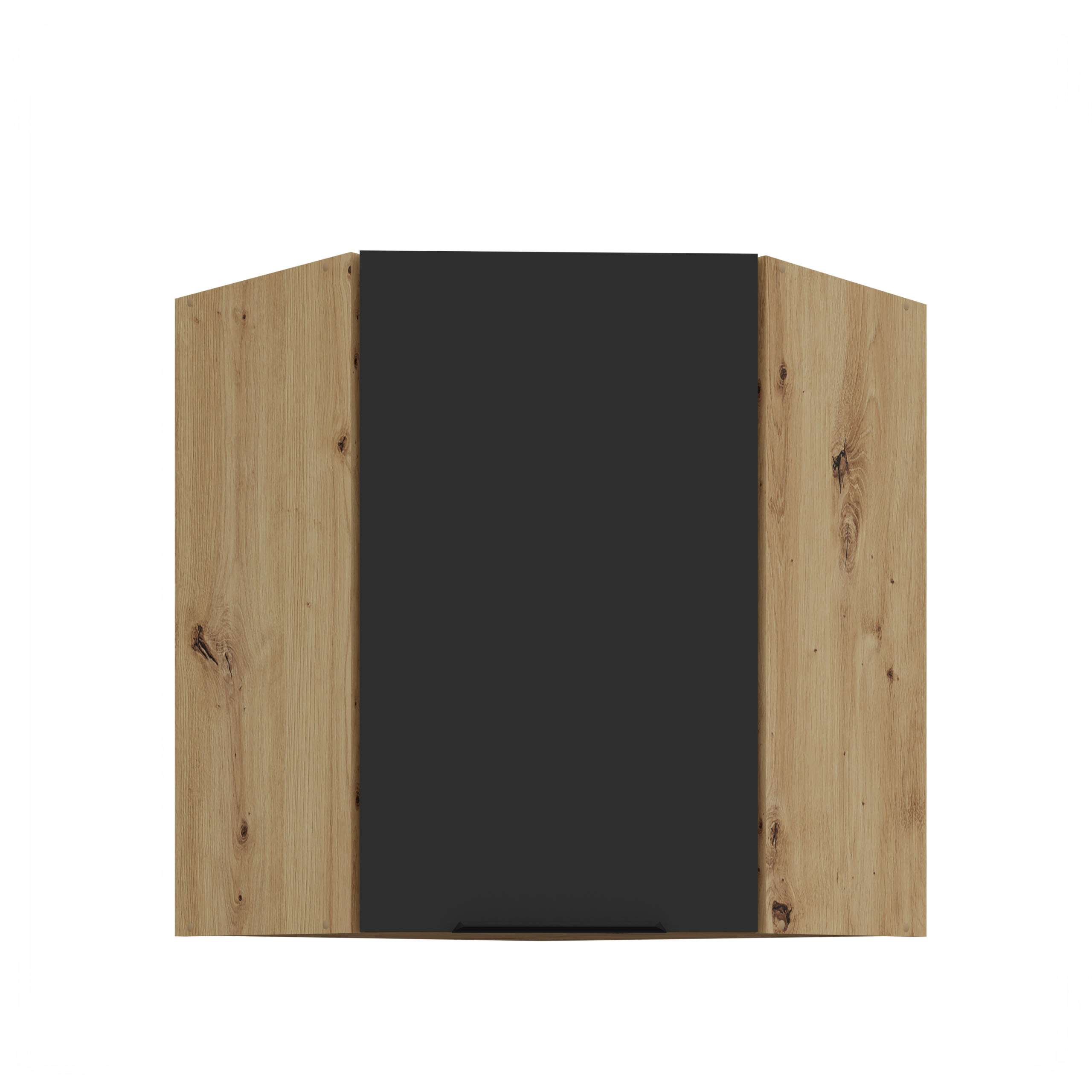 Szafka kuchenna górna narożna 60X60GN-72 1F (45) ARIA Czarny/Dąb Artisan