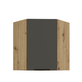 Szafka kuchenna górna narożna 60X60GN-72 1F (45) ARIA Grafit/Dąb Artisan