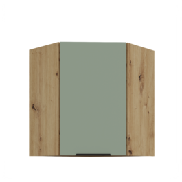 Szafka kuchenna górna narożna 60X60GN-72 1F (45) ARIA Aquamarine/Dąb Artisan