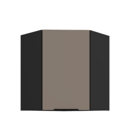 Szafka kuchenna górna narożna 60X60GN-72 1F (45) ARIA Sandgrau/Czarny