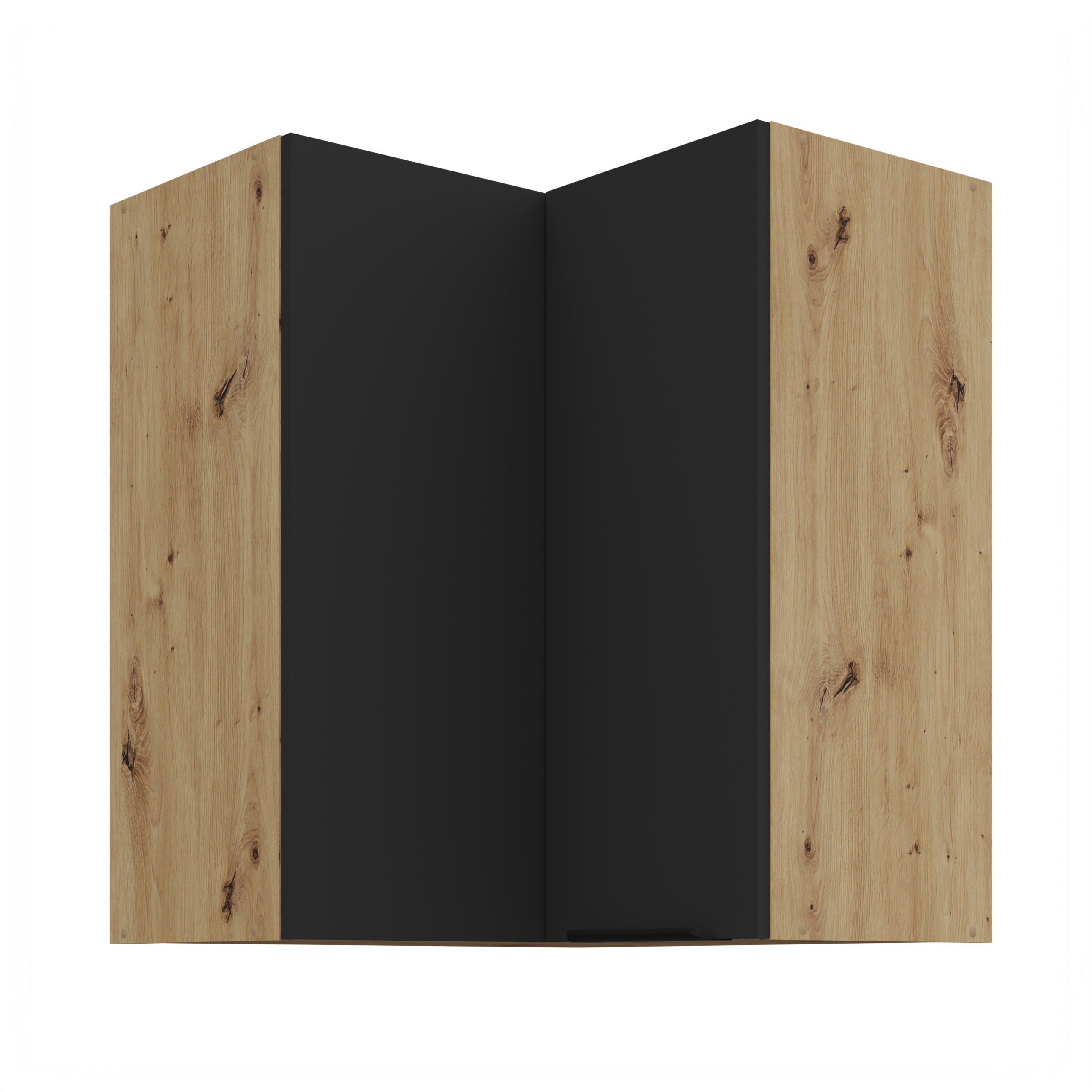 Szafka kuchenna górna narożna 60X60GN-72 2F (90) ARIA Czarny/Dąb Artisan