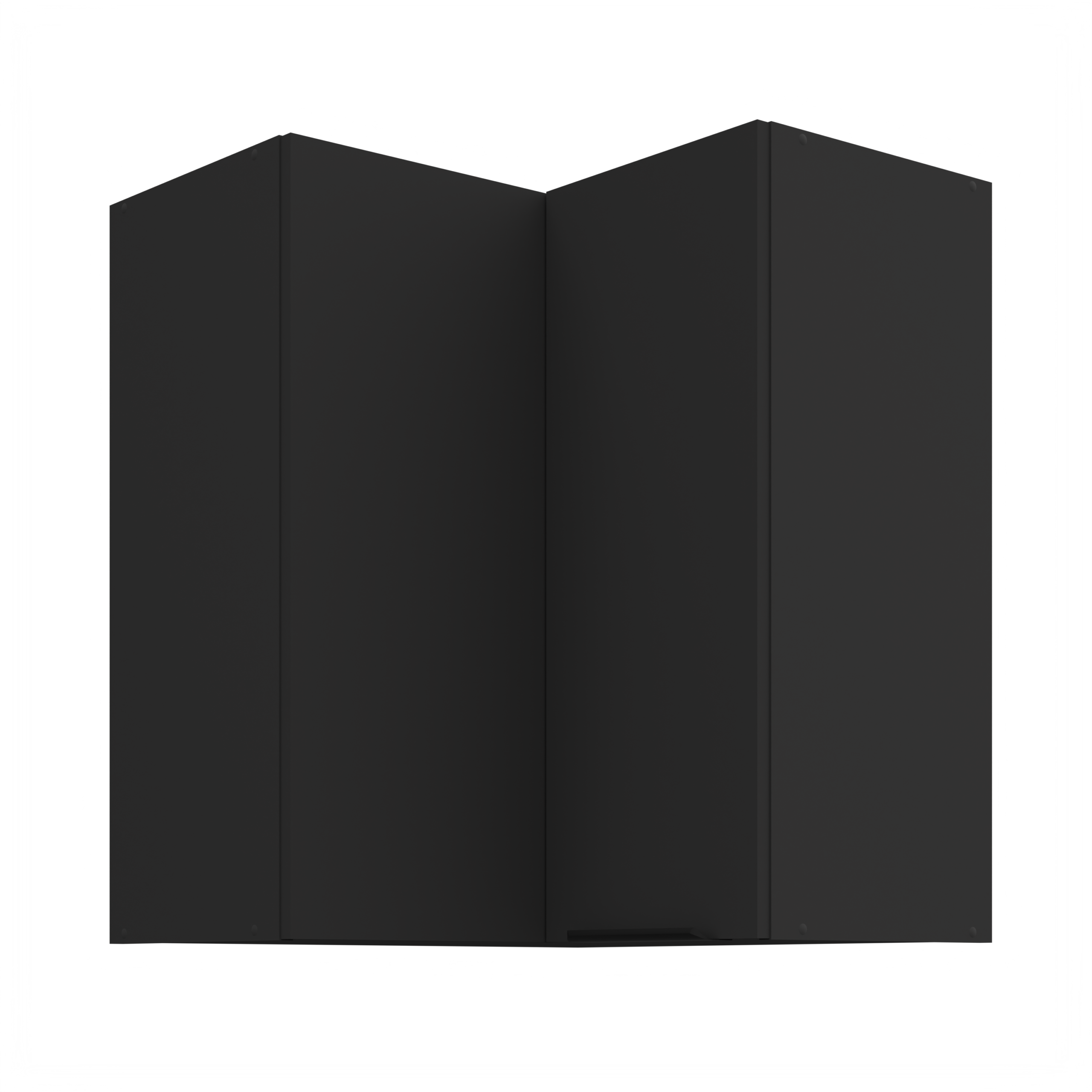 Szafka kuchenna górna narożna 60X60GN-72 2F (90) ARIA Czarny/Czarny