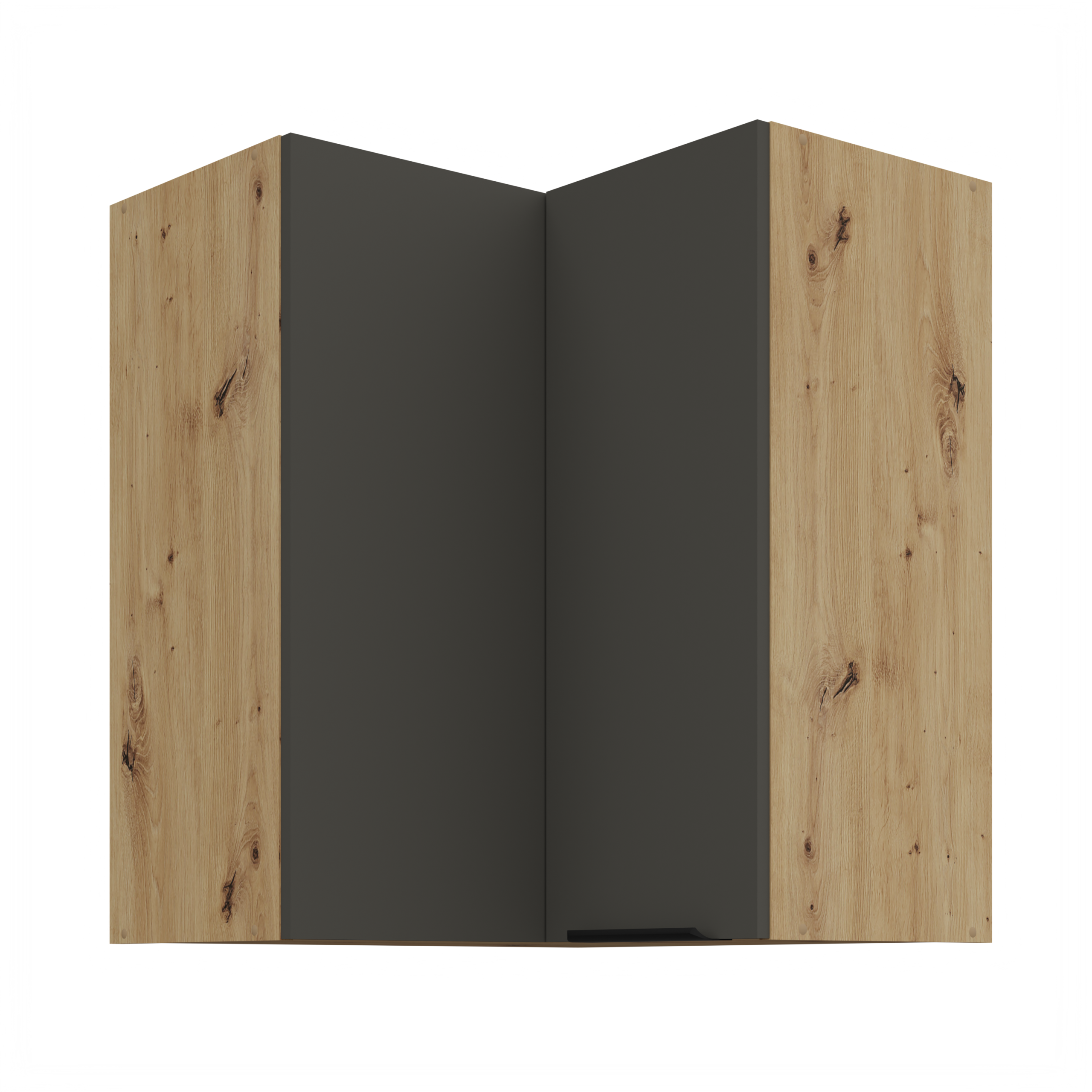 Szafka kuchenna górna narożna 60X60GN-72 2F (90) ARIA Grafit/Dąb Artisan