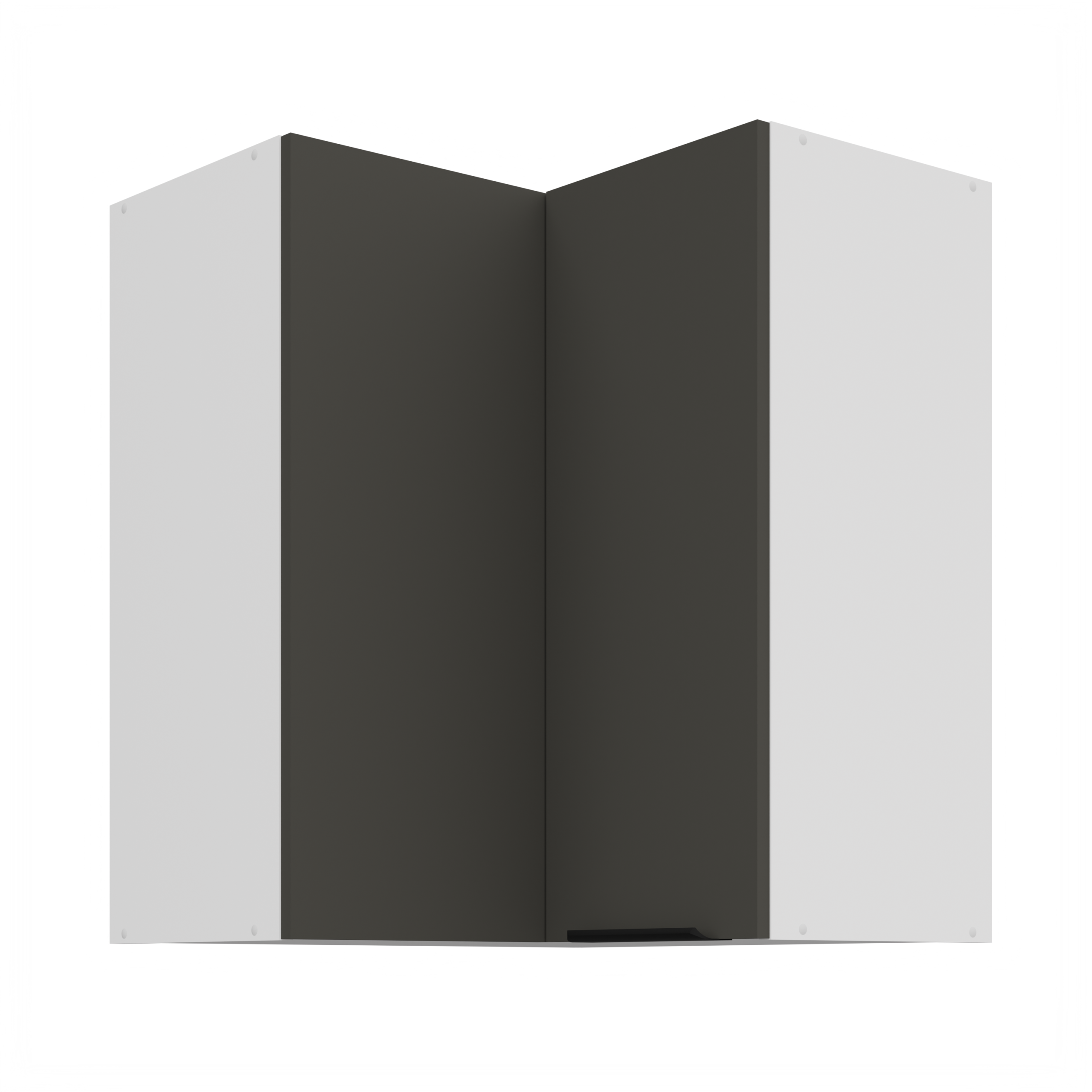 Szafka kuchenna górna narożna 60X60GN-72 2F (90) ARIA Grafit/Biały