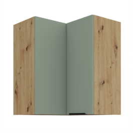 Szafka kuchenna górna narożna 60X60GN-72 2F (90) ARIA Aquamarine/Dąb Artisan