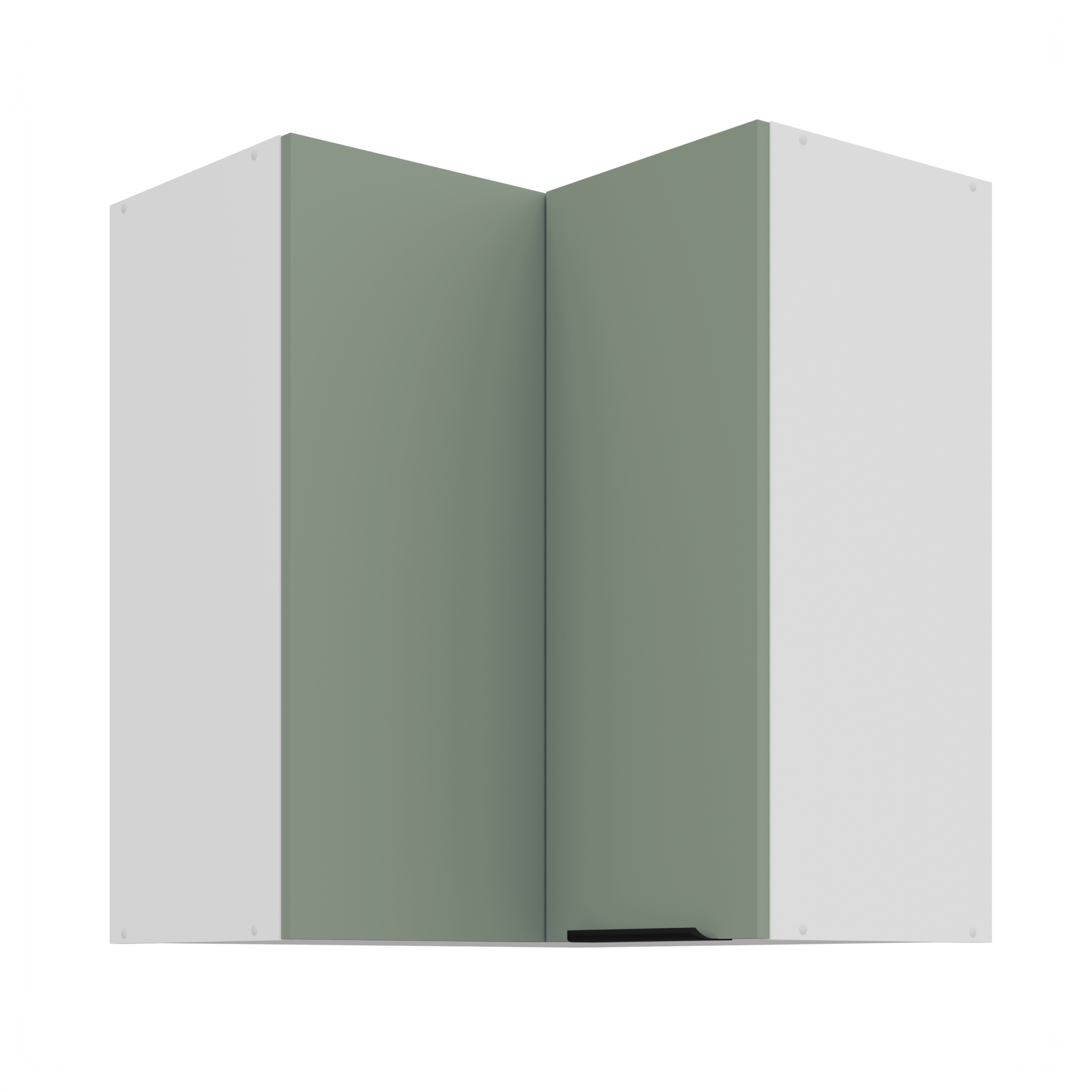 Szafka kuchenna górna narożna 60X60GN-72 2F (90) ARIA Aquamarine/Biały