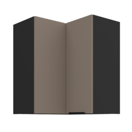 Szafka kuchenna górna narożna 60X60GN-72 2F (90) ARIA Sandgrau/Czarny