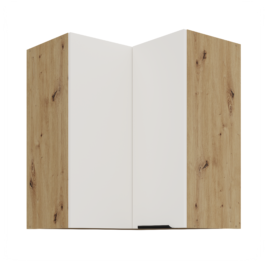 Szafka kuchenna górna narożna 60X60GN-72 2F (90) ARIA Biały/Dąb Artisan