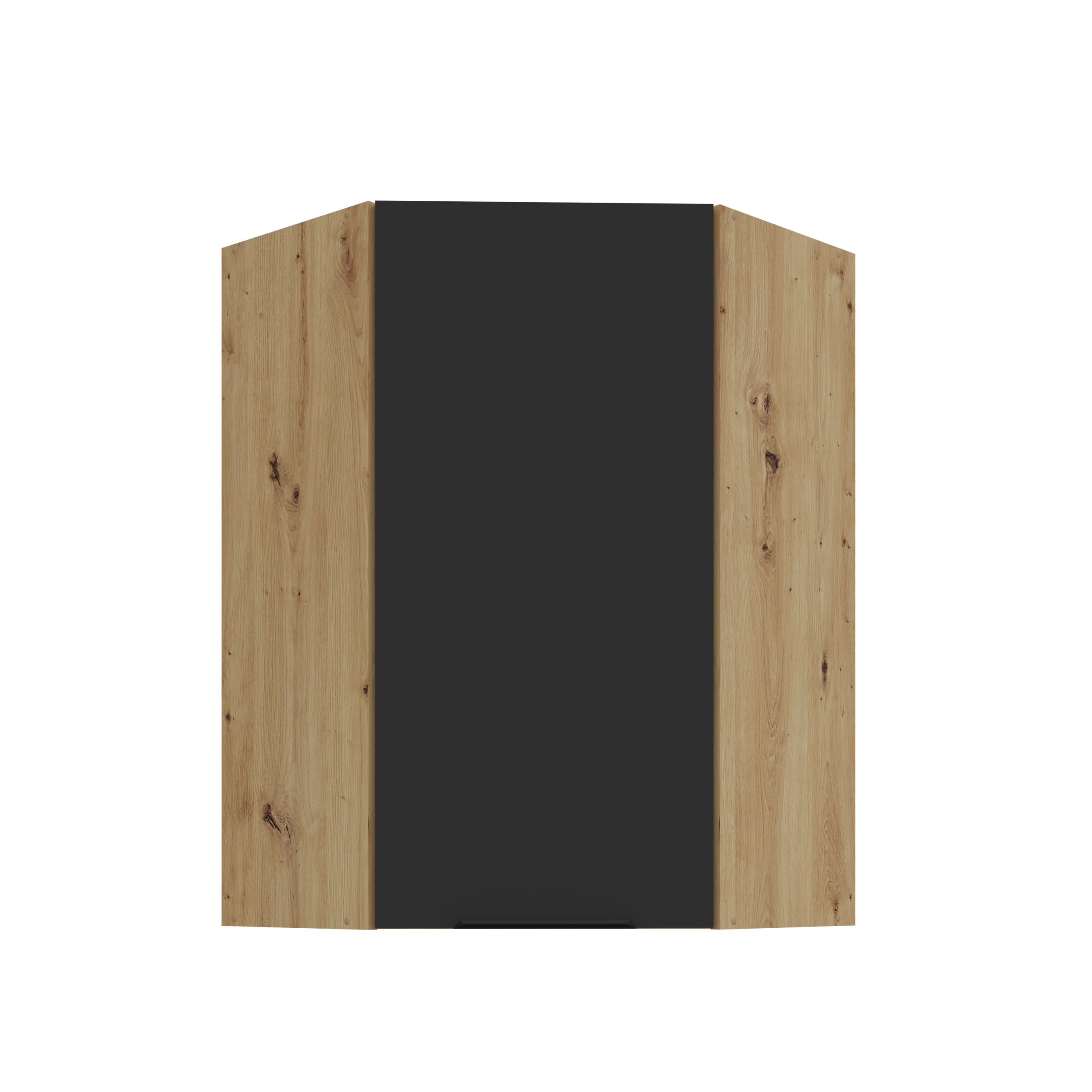 Szafka kuchenna górna narożna 60X60GN-90 1F (45) ARIA Czarny/Dąb Artisan
