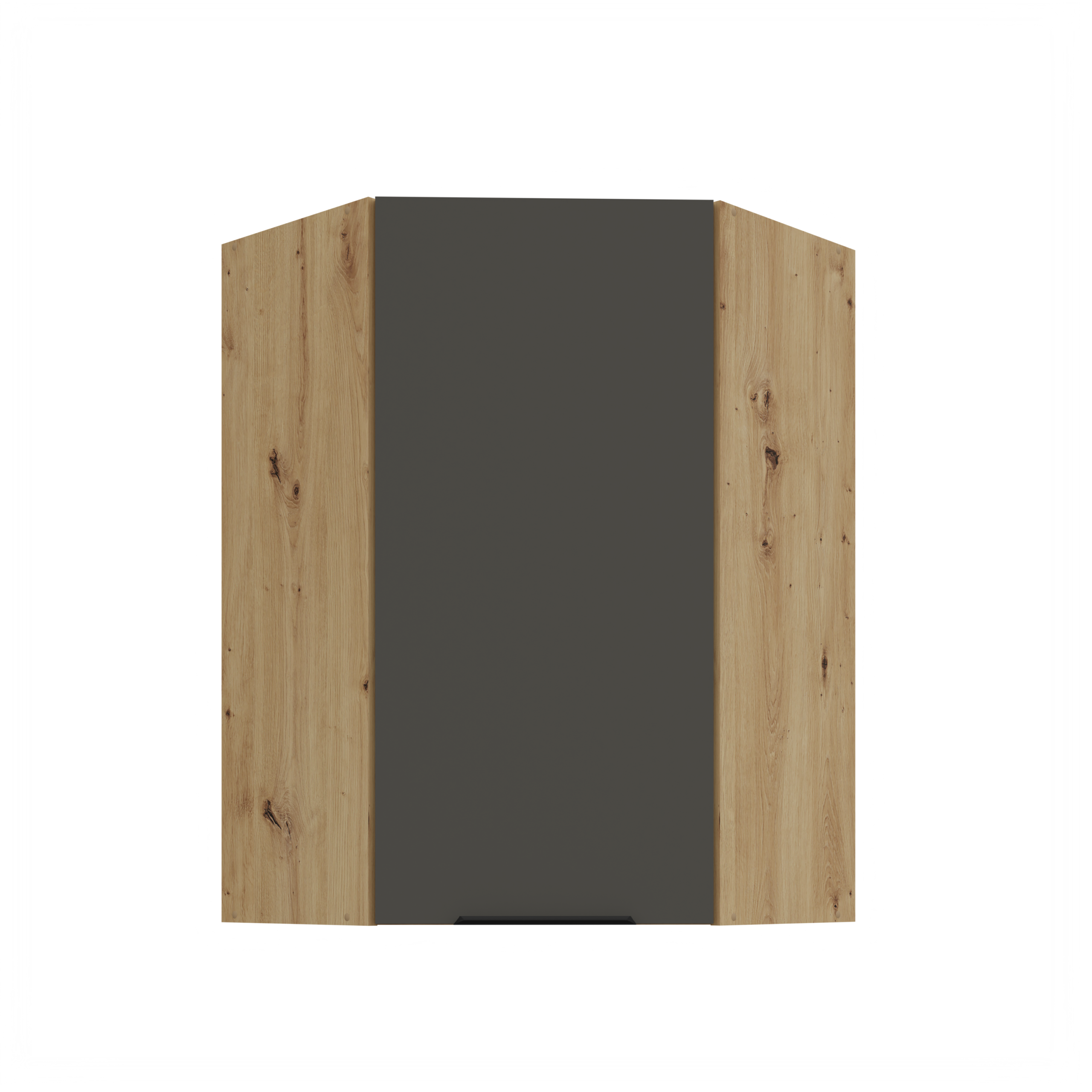Szafka kuchenna górna narożna 60X60GN-90 1F (45) ARIA Grafit/Dąb Artisan