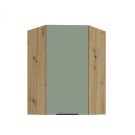 Szafka kuchenna górna narożna 60X60GN-90 1F (45) ARIA Aquamarine/Dąb Artisan
