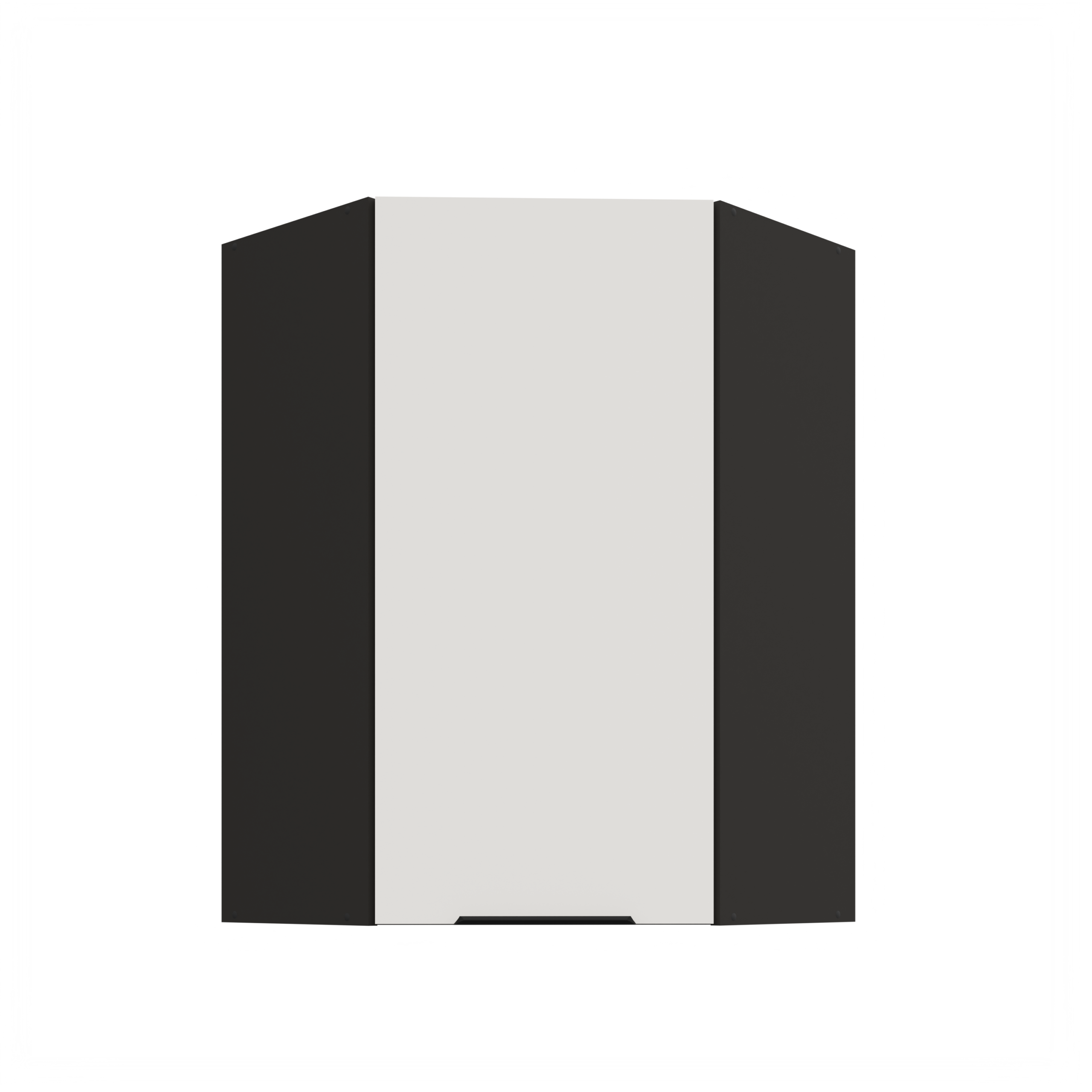 Szafka kuchenna górna narożna 60X60GN-90 1F (45) ARIA Biały/Czarny