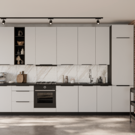 Zestaw mebli kuchennych ARIA Biały/Czarny 390cm