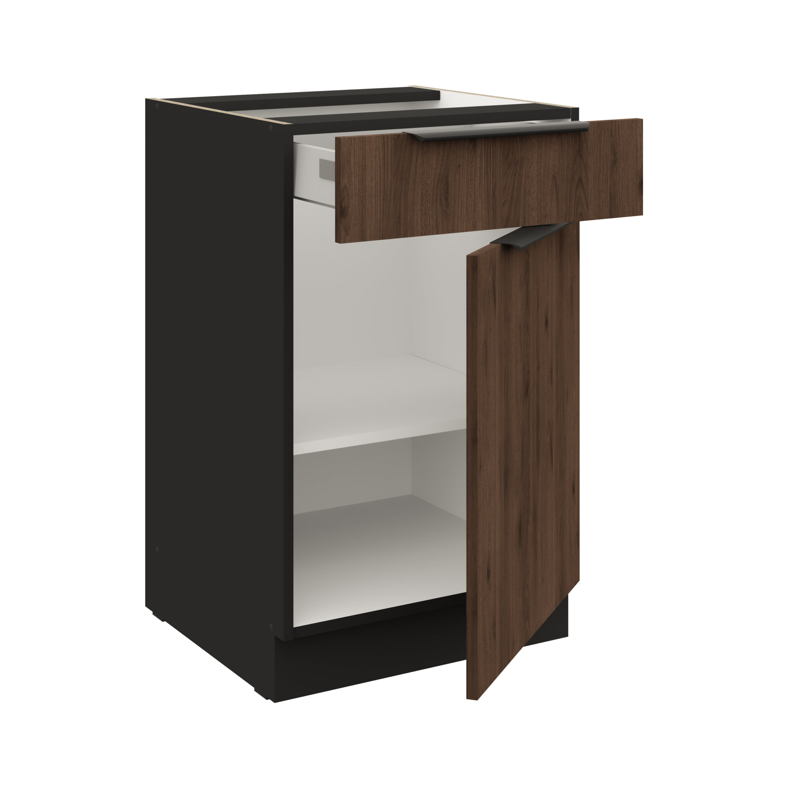 Zestaw mebli kuchennych MONZA Orzech Okapi/Czarny 280cm - obrazek 13