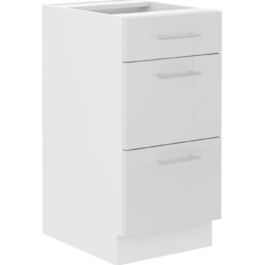 Szafka kuchenna dolna z szufladami 40D 3S Premium Box Lara Biały Połysk